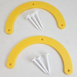 yellow archery foot markers