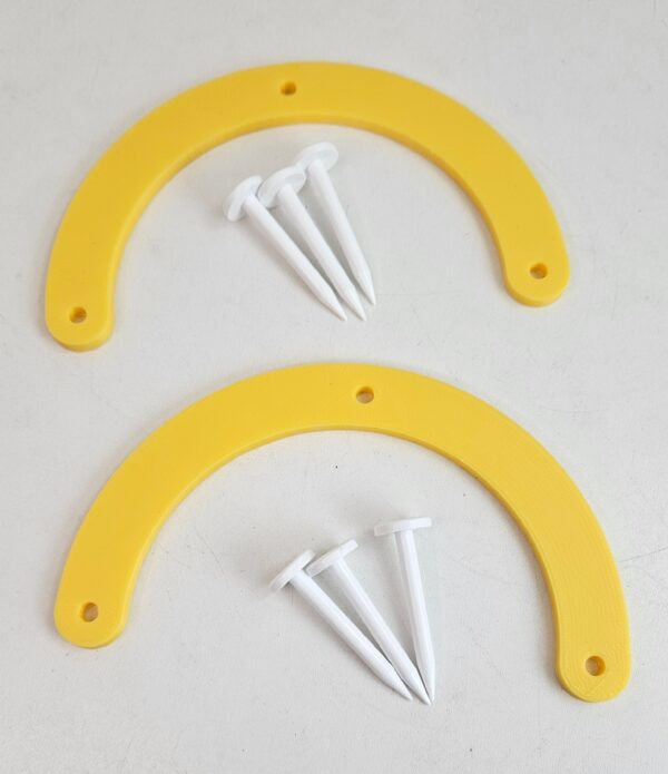 yellow archery foot markers